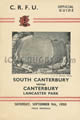 South Canterbury v Canterbury 1950 rugby  Programme